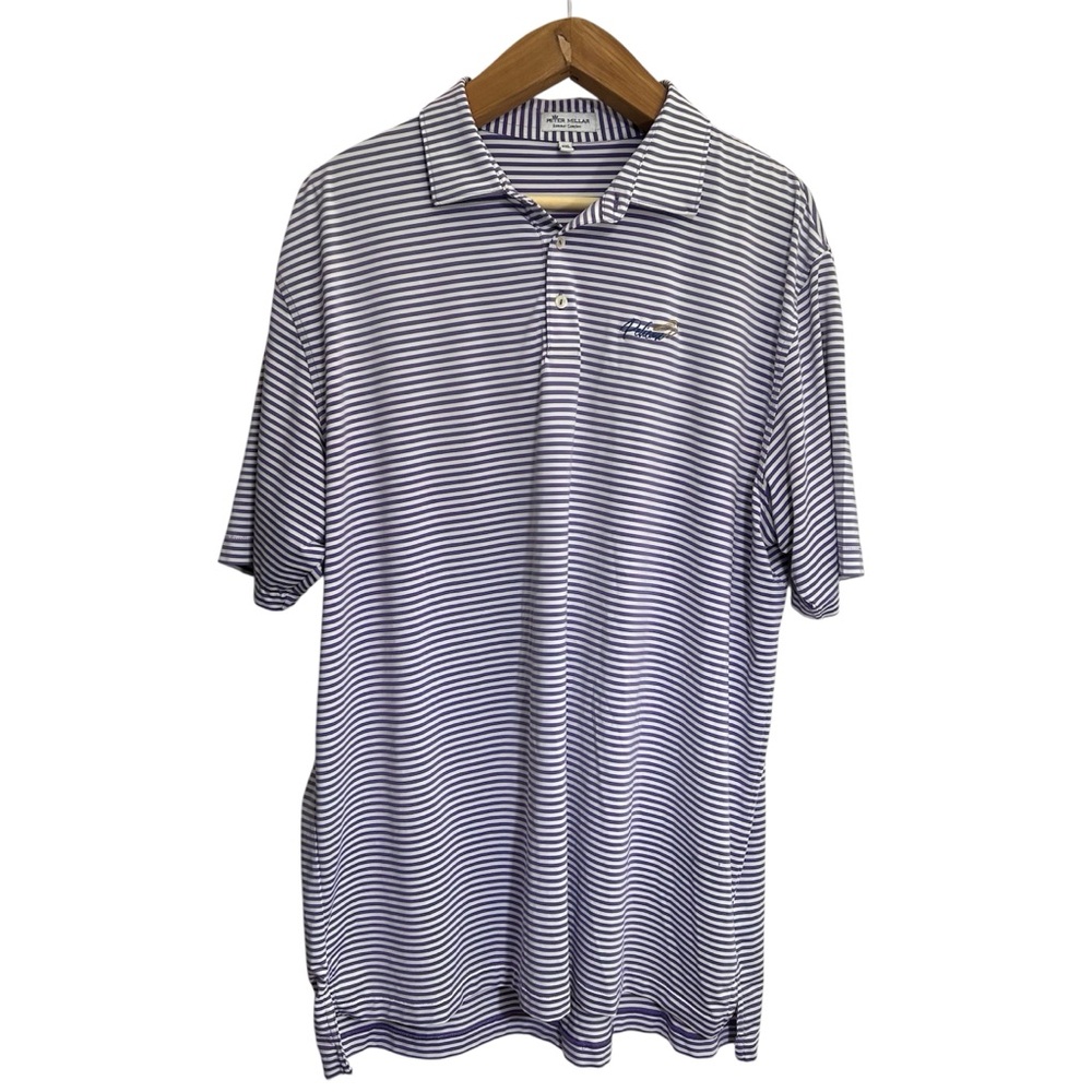 Peter Millar Shirt Mens XXL Summer Comfort Golf Polo Pelican Purple Short Sleeve